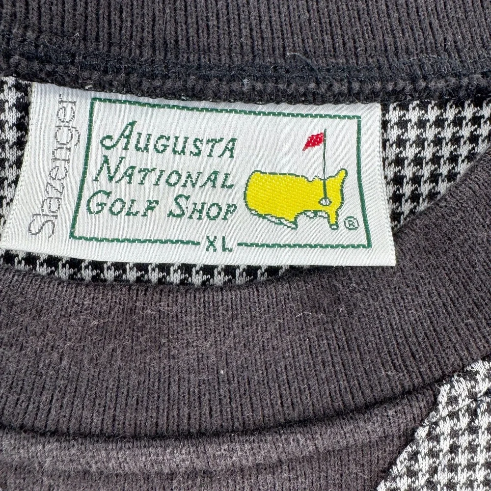 Slazenger Black & White Patterned Sweatshirt with Yellow Logo